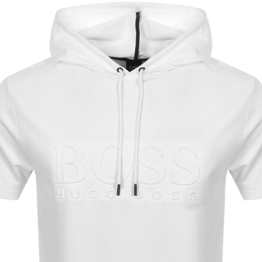 Alternative Image for ProductBOSS Bodywear Logo Short Sleeve Hoodie White2